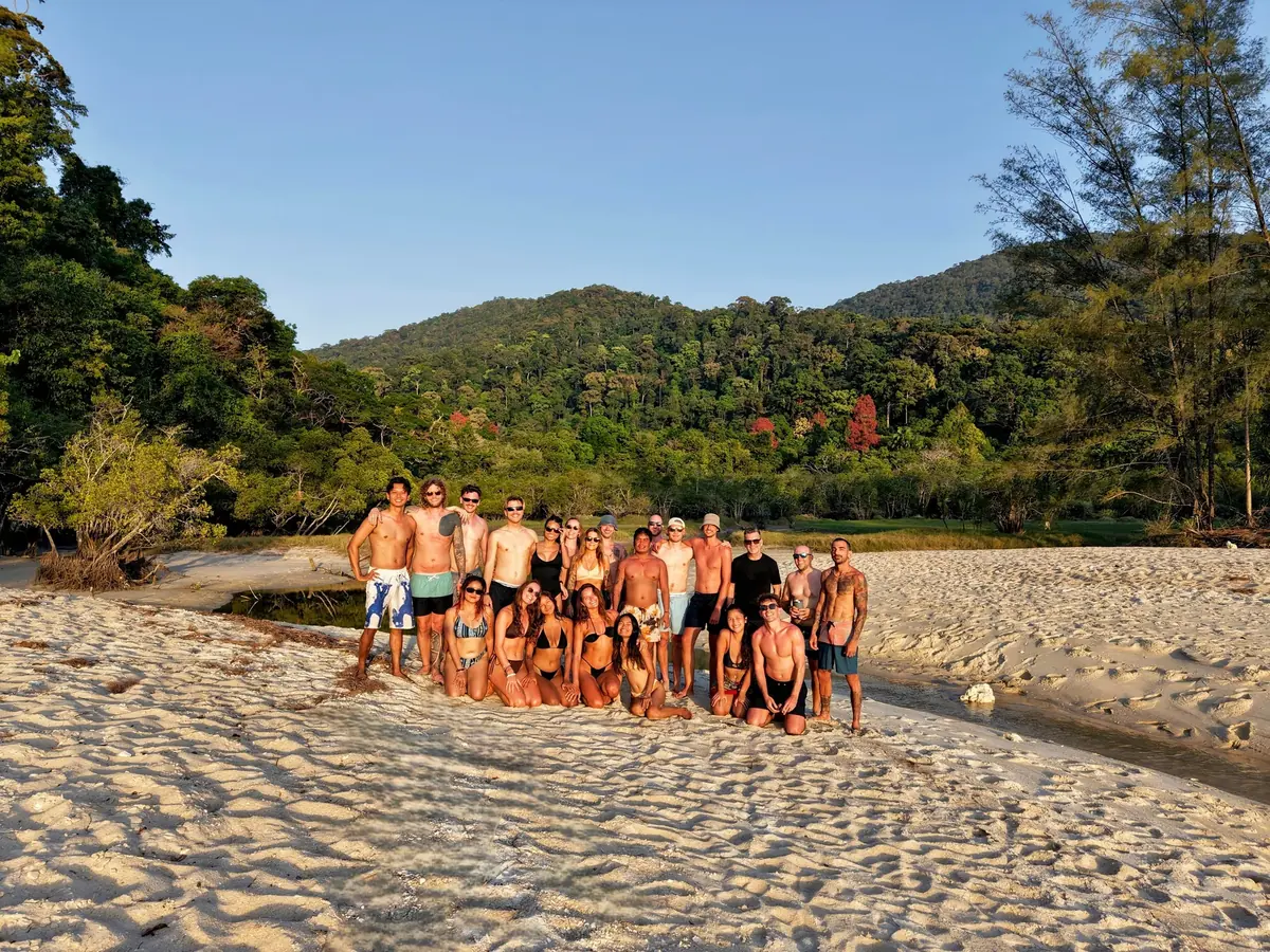 The Social Circle group on the beach